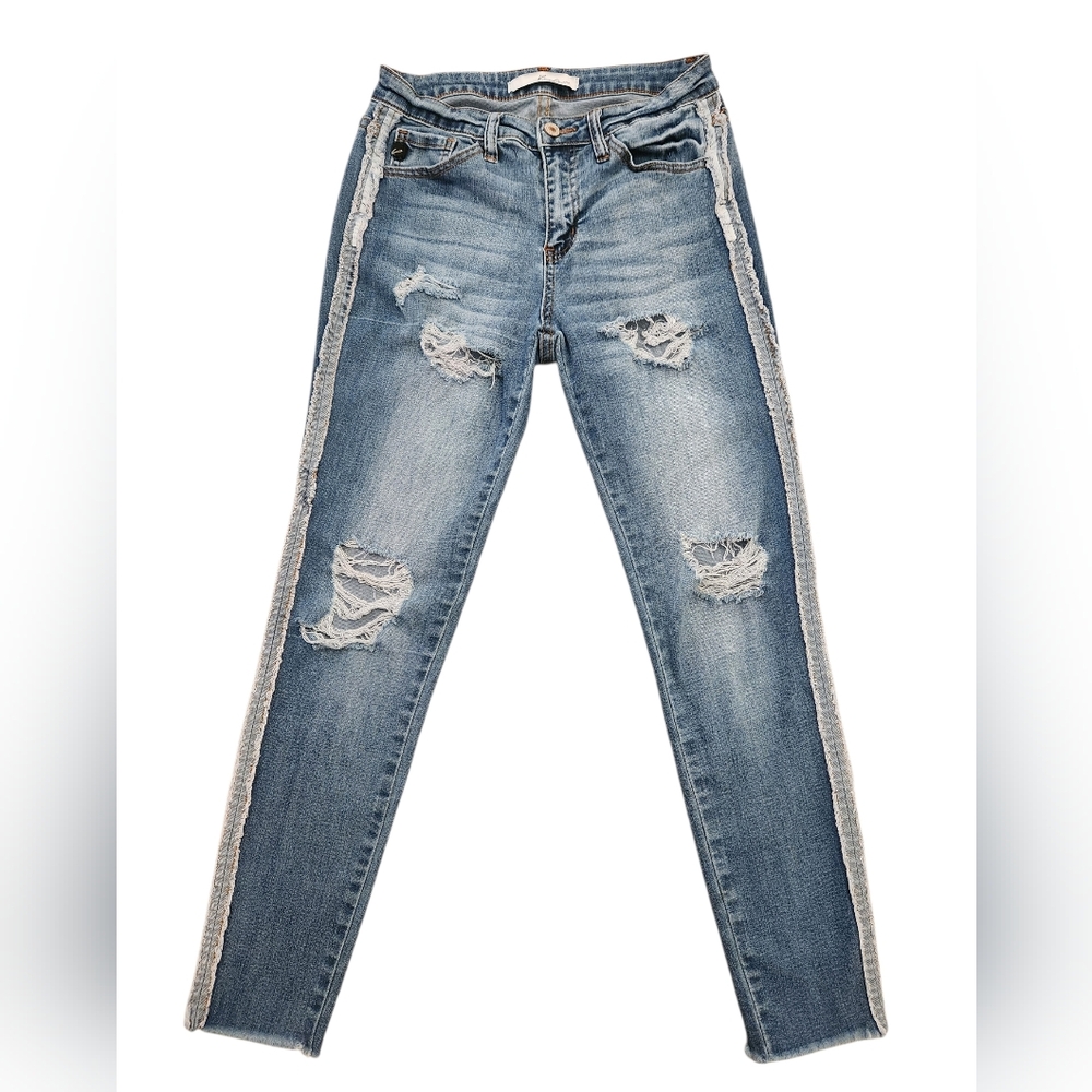 KanCan Mid Rise Skinny Distressed Jeans (Discontinued, Rare Boutique Find)